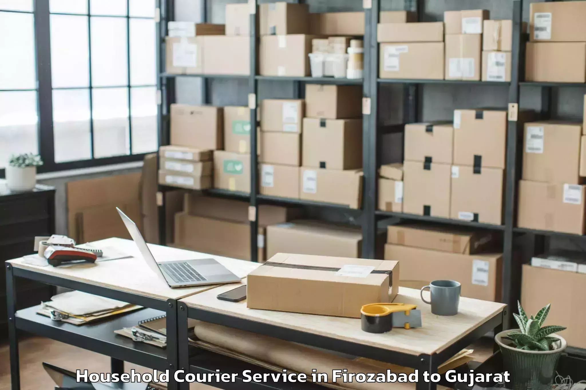 Book Your Firozabad to Kamrej Household Courier Today